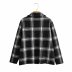 wholesale plaid imitation mink fleece top loose long-sleeved wild short knit jacket NSAM6515