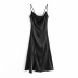 Silk Satin Texture Suspender Dress NSAM6537