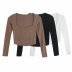 wholesale autumn square neck vest women s short T-shirt tops NSAM6555