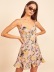 Autumn French Retro Romantic Bird Floral Chest Ruching Sling Dress  NSAM6577