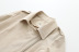 tooling drawstring solid color large pockets lapel roll sleeve long windbreaker NSAM6579