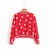 autumn thick five-pointed star hem dog chewing V-neck pullover NSAM6589