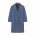 wholesale chaqueta de abrigo de lana con textura casual cruzada de otoño NSAM6590