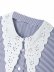 wholesale autumn striped women s lapel shirt top NSAM6644