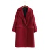 double-breasted leisure simple  long woolen coat   NSLD14108