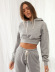 short waist hooded sweater lace-up footwear pants suit NSAC14153