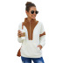 long-sleeved contrast color stitching sweatershirt NSAL14181