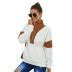 long-sleeved contrast color stitching sweatershirt NSAL14181