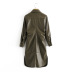 slim fit pleated leather mid-length dress  NSAM14263