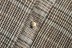 pleated plaid puff sleeve lace slim shirt  NSAM14275