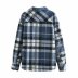 flannel casual loose plaid shirt jacket NSAM14284