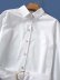retro slim belt decoration white jacket  NSAM14289
