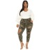 fashion plus size camouflage holes pants NSCX14308