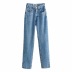 autumn all-match loose thin wide-leg jeans  NSAC14329