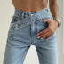 High Waist Straight Casual Jeans NSAC14330