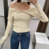 autumn and winter sexy strapless one-shoulder sweater NSAC14334