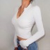 women s fall new lapel slim short sweater NSAC14347
