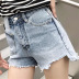 women s loose high-waisted jeans shorts NSAC14443
