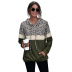 new hot-selling long-sleeved sweater leopard pattern stitching hooded top wholesale NSAL6718