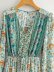 autumn bohemian long-sleeved printed rayon holiday dress NSAM6729