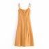 fall solid color split sling dress  NSAM6734