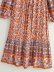 autumn bohemian long-sleeved printed rayon holiday dress NSAM6746