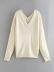 V-neck women s loose sweaters  NSAM6751