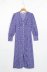 autumn French retro slimming purple dress  NSAM6755