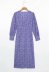 autumn French retro slimming purple dress  NSAM6755
