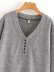 wholesale long-sleeved V-neck breasted side slit pullover sweater NSAM6760