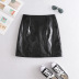 autumn crocodile pattern imitation leather mini skirt NSAM6770