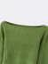wholesale autumn one-shoulder short green women s knitted top NSAM6775
