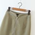 autumn green zipper bag hip skirt  NSAM6780