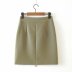 autumn green zipper bag hip skirt  NSAM6780