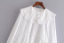 round lapel poplin white long-sleeved shirt NSAM6809