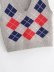 women s new V-neck check color matching versatile sleeveless diamond knitted vest  NSAM6819
