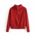 wholesale new women s retro zipper sweater top knitted jacket cardigan NSAM6836