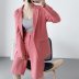 wholesale women s simple pink one-button suit loose casual jacket NSAM6845