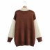 loose half high neck long sleeve knitted sweater  NSAM6868