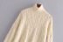 suéter de cuello alto de punto de mujer de ocho hilos de otoño NSAM6914