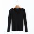 wholesale autumn/winter chest button V-neck bottoming shirt sweater NSAM6968
