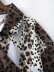  leopard print contrast stitching loose blouse NSAM6975