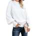 women s solid color lantern sleeve half turtleneck fashion British loose pullover sweater NSYH7104