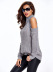hot style autumn and winter new solid color sexy off-shoulder pullover stand-up collar loose knit sweater NSYH7107