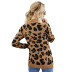 women s round neck sexy looped pullover Slim round neck leopard print long-sleeved sweater NSYH7111