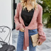 long-sleeved short cardigan solid color sweater coat NSYH7112