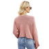 long-sleeved short cardigan solid color sweater coat NSYH7112