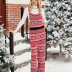 Christmas knitted jumpsuit NSYH7113