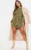 hot style round neck loose long pullover sweater belt waist knitted dress NSYH7121