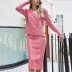 V-neck casual knitted suit NSYH7124